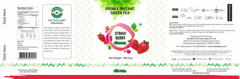 The Tea Planet Strawberry Flavoured Instant Green Tea