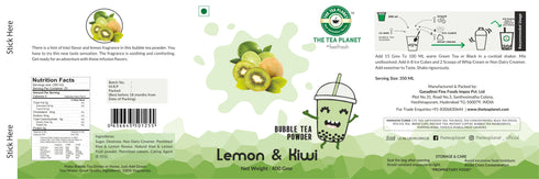 The Tea Planet Lemon Kiwi Bubble Tea Premix