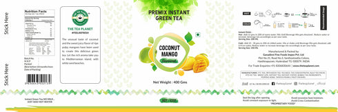 The Tea Planet Coconut Mango Flavoured Instant Green Tea
