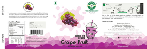 The Tea Planet Grapefruit Bubble Tea Premix