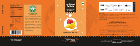 The Tea Planet Mango & Peach Flavoured Instant Black Tea
