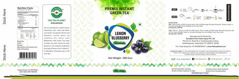 The Tea Planet Lemon Blueberry Flavoured Instant Green Tea