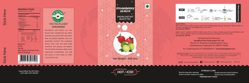 The Tea Planet Strawberry Lemon Flavoured Instant Black Tea