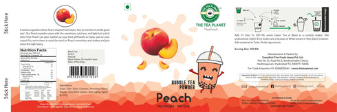 The Tea Planet Peach Bubble Tea Premix