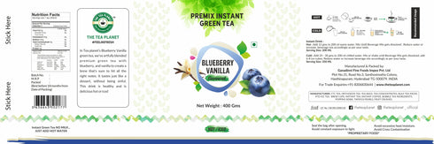 The Tea Planet Blueberry Vanilla Flavoured Instant Green Tea