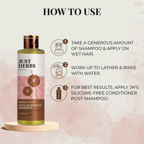 Just Herb Hibiscus and Vetiver Anti-Dandruff Shampoo 200ml