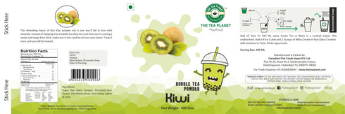 The Tea Planet Kiwi Bubble Tea Premix
