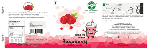The Tea Planet Raspberry Bubble Tea Premix