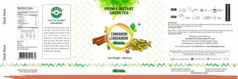 The Tea Planet Cinnamon Cardamom Flavoured Instant Green Tea