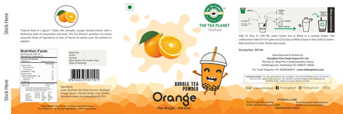 The Tea Planet Orange Bubble Tea Premix