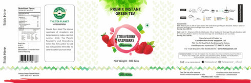 The Tea Planet Strawberry & Rasberry Flavoured Instant Green Tea
