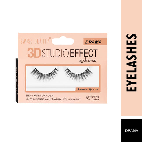 Swiss Beauty 3D Studio Effect Eyelashes Pack Of 2 2g Each