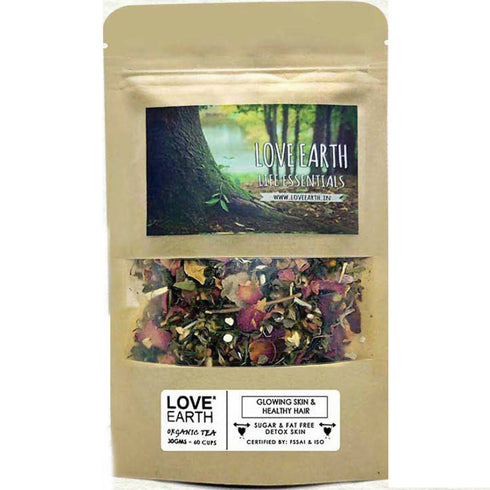 Love Earth Life Essentials Organic tea |Glowing Skin and Healthy Hair