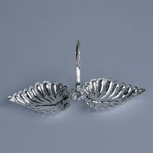 Pure Silver Kumkum Haldi Betel Leaf Set 30.3g