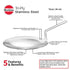 Hawkins TriPly Tawa 26 cm Diameter (Stainless Steel, Induction Bottom)