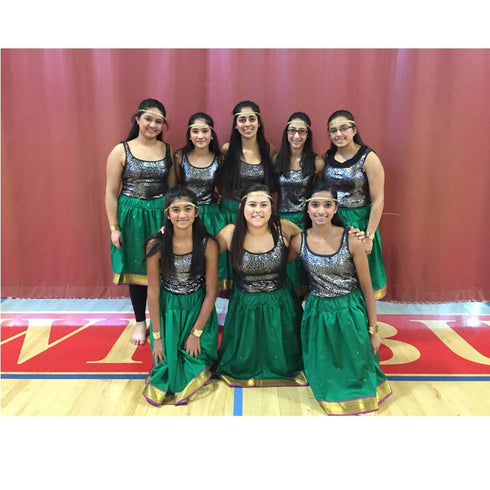 Black, and Green Fancy Dance Costume