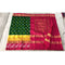 Pochampally Ikkat Silk Dark Green Color Saree With Pink Color Border