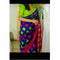 Pochampally Ikkat Silk Blue Color Saree With Pink Color