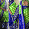 Pochampally Ikkat Silk Blue With Pink Border Saree