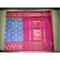Pochampally Ikkat Silk Violet Color Saree With Pink Color Border