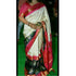 Pochampally Ikkat Silk Cream Color Saree With Pink Color Border