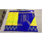 Pochampally Ikkat Silk Lemon Yellow Color Saree With Dark Blue Color Border