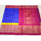 Pochampally Ikkat Silk Blue Color Saree With Pink Color Border