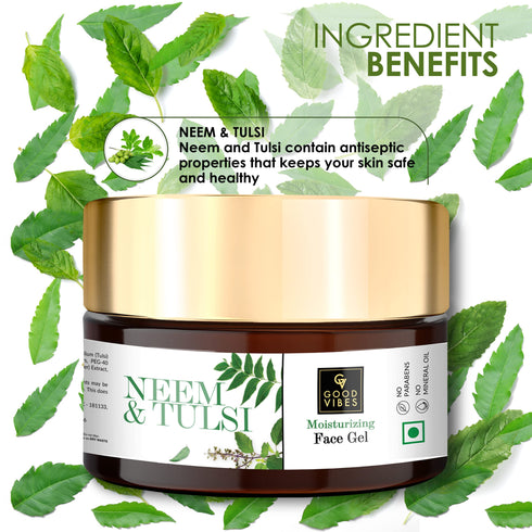 Good Vibes Neem & Tulsi Moisturizing Face Gel 50g