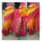 Pochampally Ikkat Silk Yellow Color Saree With Pink Border
