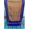 Pochampally Brown Color Dupatta Blue Border With Design