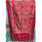 Pochampally Design Pink Color Dupatta With Plain Border