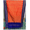 Pochampally Orange And Dark Blue Dupatta