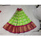 Pochampally Ikkat Parrot Green Lehenga With Dark Pink Border