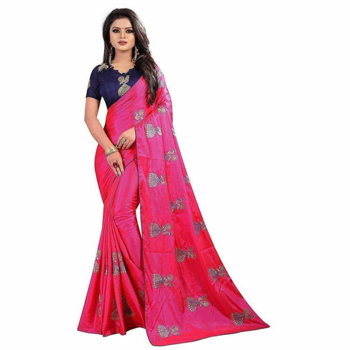 Jhumki Designer - Silk Saree With Blouse Piece