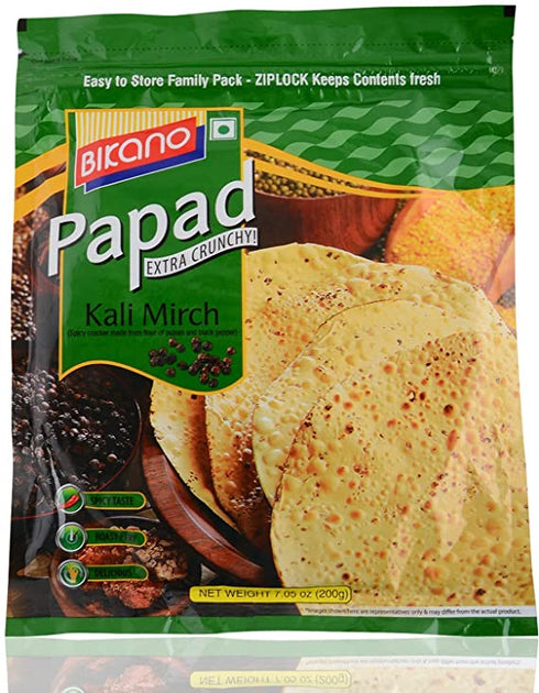 Bikano Papad Kali Mirch 200g