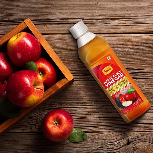 Safa Apple Cider Vinegar with Mother Pure Raw Unfiltered & Unpasteurized for Marinades