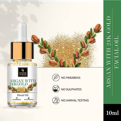 Good Vibes Argan With 24K Gold Facial Oil 10ml