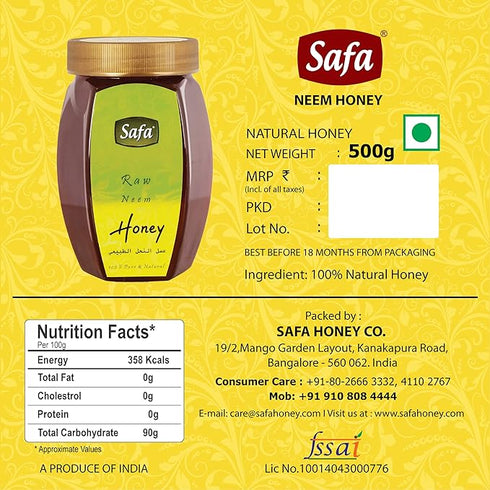 Safa Neem Honey | Raw Unprocessed Pure Natural Honey