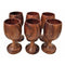 Handmade Sheesham Wooden Glass - Set of 6