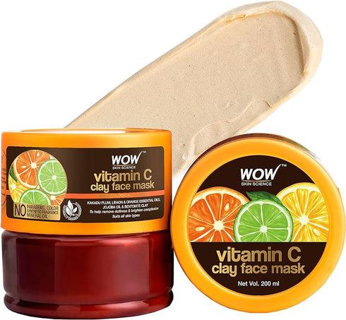 WOW Skin Science Vitamin C Clay Face Mask Anti| aging Hydrating Brightening
