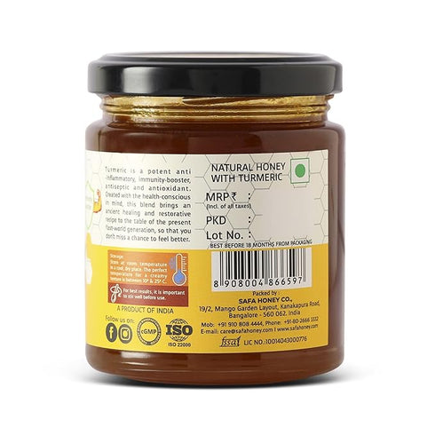 Safa Golden Honey | Pure Raw Honey with Turmeric Organic Unheated