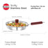 Hawkins TriPly Fry Pan 26 cm Diameter with Lid 1.8 L Capacity (SSF26G)
