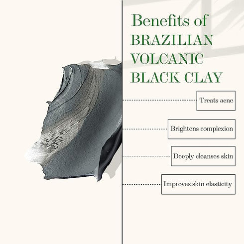 Good Vibes Brazilian Volcanic Black Clay Skin Detox Face Scrub 50g