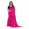 Paper Silk Embroidered Saree with Tassels & Blouse