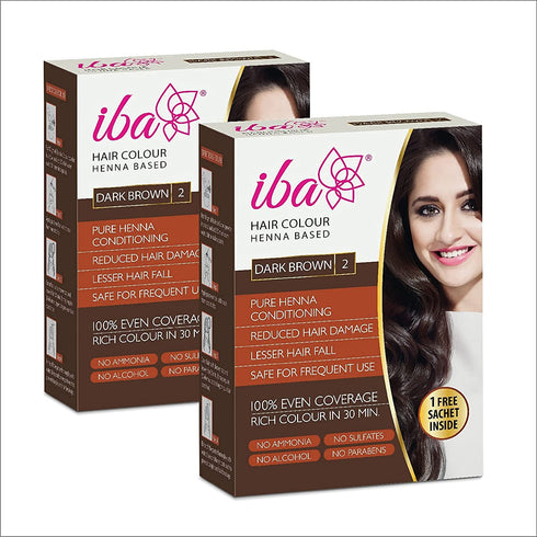 Iba Hair Color Dark Brown (Pack of 2) 70g each