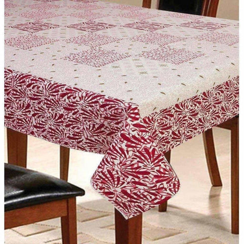 6 Seater Paisley Beige Dining Table Cover 100% Cotton