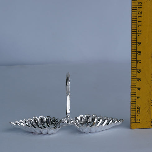 Pure Silver Kumkum Haldi Betel Leaf Set 30.3g