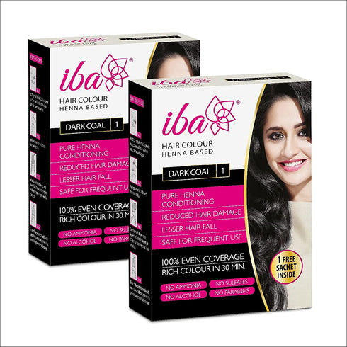 Iba Hair Color Dark Coal (Pack of 2) 70g each