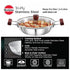 Hawkins TriPly Stainless Steel Kadhai with Glass Lid 26 cm Diameter 2.5 L (SSD25G)