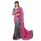 Satin & Net Half N Half Embroidery work Saree With Blouse piece